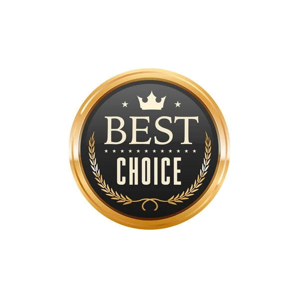 Meilleur Choix Badge Doré Étiquette Vente Magasin Prix Meilleur Choix — Image vectorielle