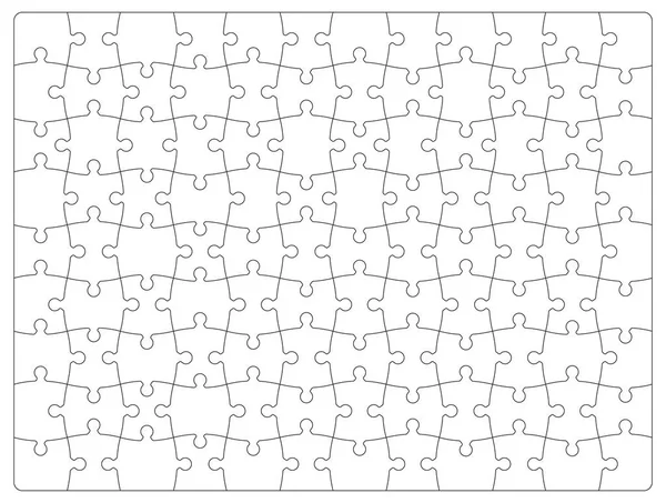 Puzzle Leere Gittermuster Oder Hintergrund Jigsaw Puzzle Spiel Vektor Vorlage — Stockvektor