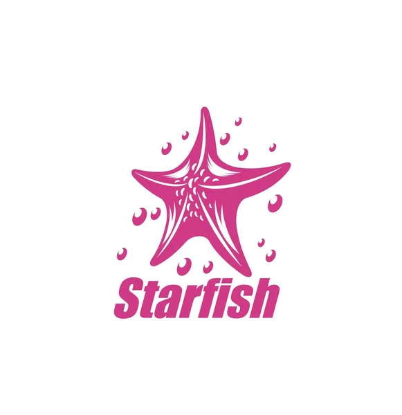 Звезда Икона Рыбы Морской Звезды Графический Символ Животного Водный Зоопарк — стоковый вектор