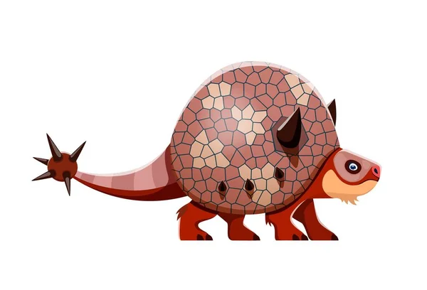 Мультфільм Динозавр Динозавр Персонаж Стародавні Тварини Дикої Природи Броньована Тварина — стоковий вектор