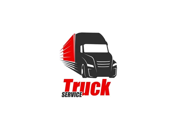 Truck Service Icon Delivery Logistics Cargo Vehicle Vector Symbol Shipping — Stock Vector