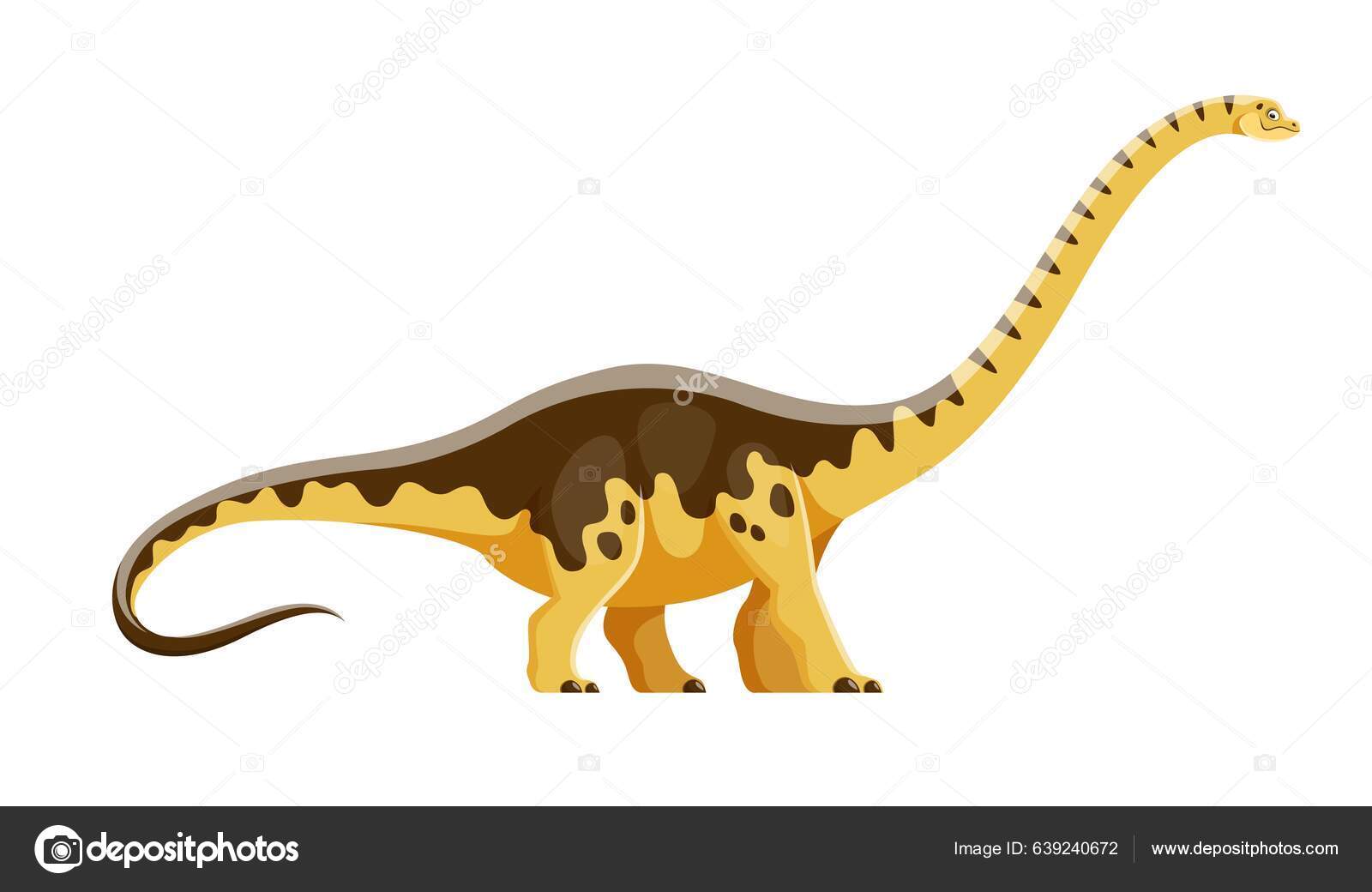 Ilustração em vetor de dinossauro de desenho animado bonito personagem  animal antigo