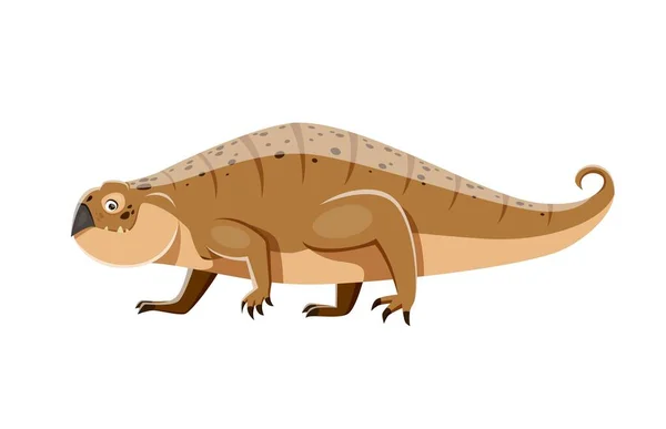 Desenhos Animados Personagem Dinossauro Hyperodapedon Réptil Vida Selvagem Antigo Animal — Vetor de Stock