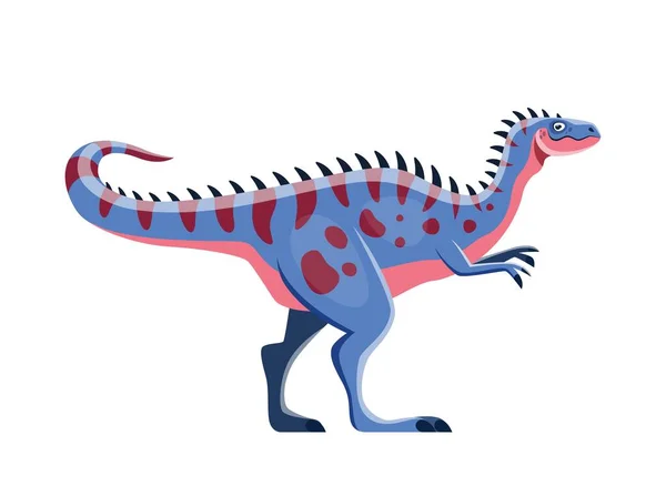 Cartoon Alectrosaurus Dinosaurus Personage Oude Wilde Dieren Monster Paleontologie Hagedis — Stockvector