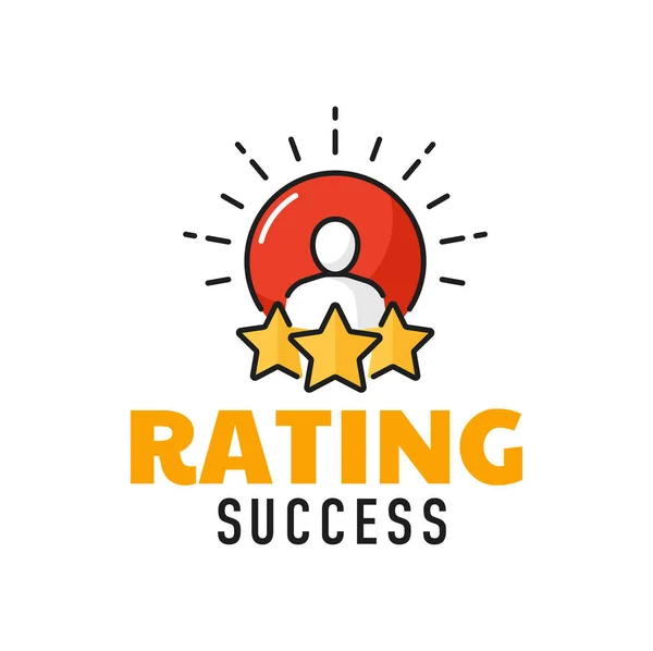 Business Success Company Rating Growth Outline Icon Career Achievement Business — Image vectorielle