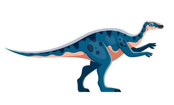Cartoon Aralosaurus Dinosaur Character Prehistoric Herbivore Dinosaur Beast Cretaceous Period — Stock Vector