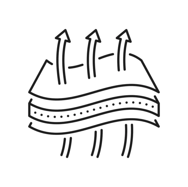Значок Дышащего Слоя Материала Слои Бумаги Иконка Фильтра Ткани Векторная — стоковый вектор