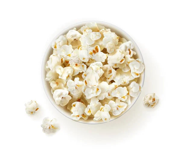Popcorn Bucket Top View Party Cinema Salty Snack Takeaway Food — Stock Vector