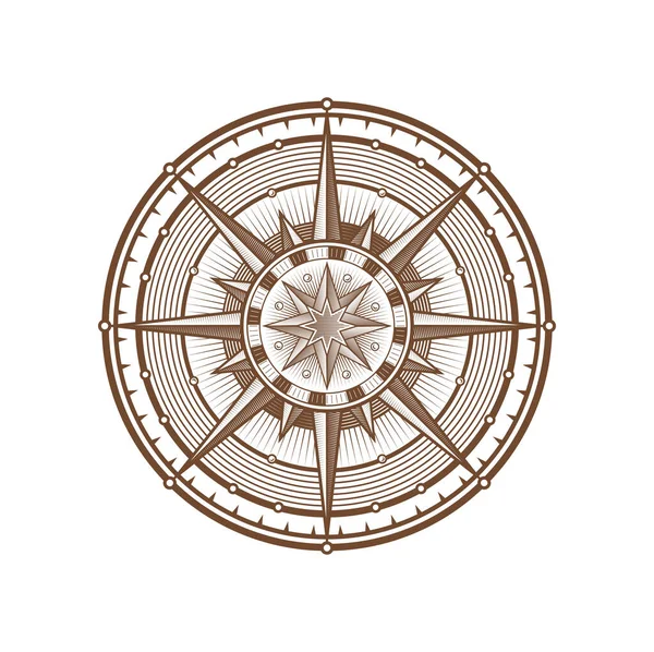 Compass Wind Rose Geography Symbol Marine Cartography Compass Sea Sailing — Stockový vektor