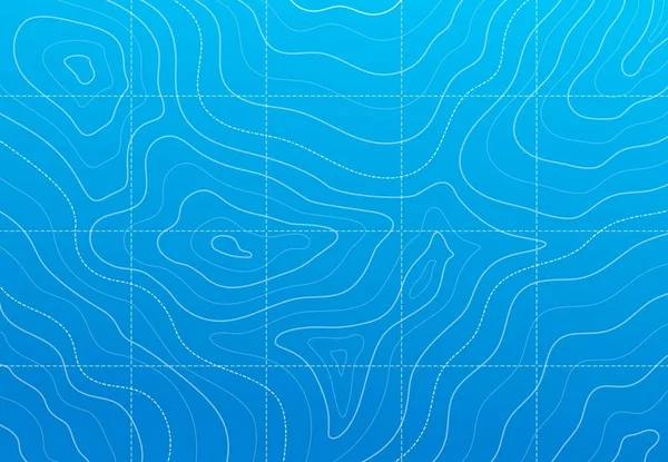 Контур Океанской Морской Линии Топографической Карте Рельефе Местности Фон Векторного — стоковый вектор