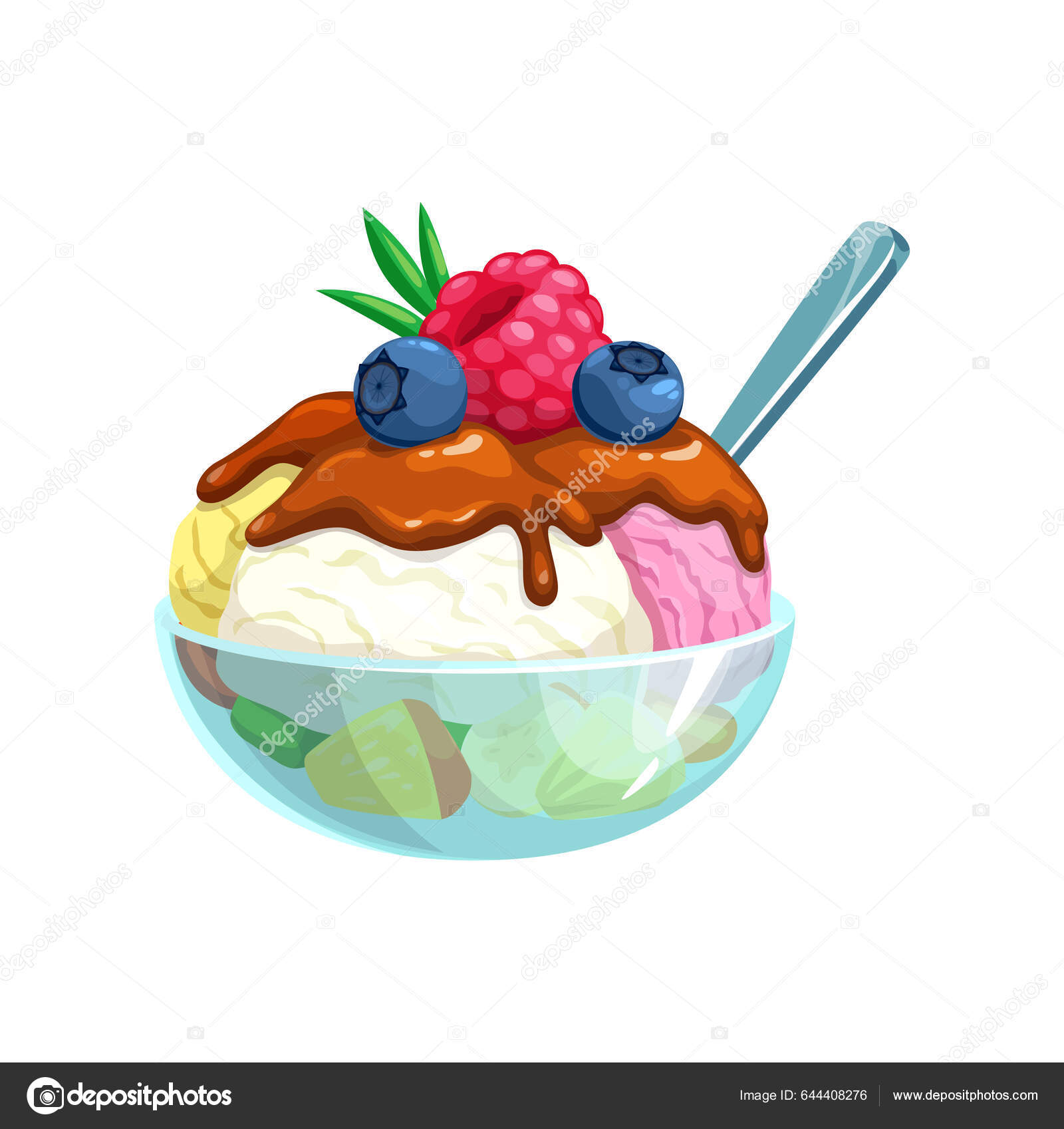 Download Ice Cream, Sundae Cone, Cartoon Ice Cream. Royalty-Free