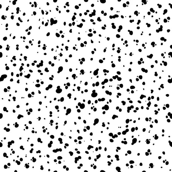 Dalmatien Vache Motif Sans Couture Texture Vectorielle Peau Animale Taches — Image vectorielle