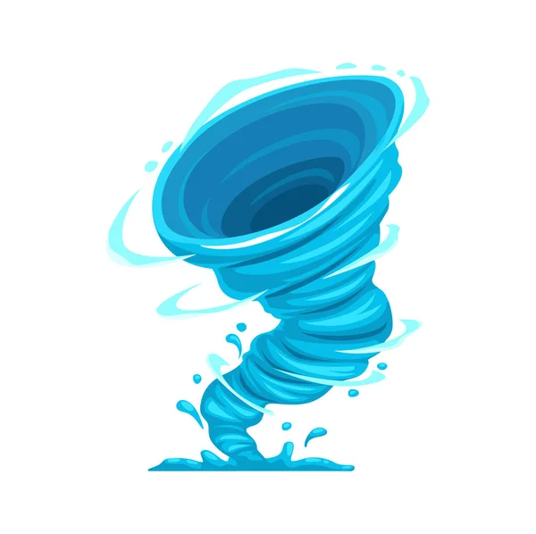 Cartoon Tornado Storm Cyclone Hurricane Whirlwind Twister Vector Wind Funnel — Stock Vector