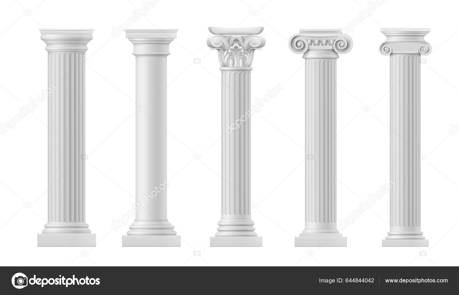 Colunas Antigas Mármore Pilares Elementos Arquitetura Romana Grega