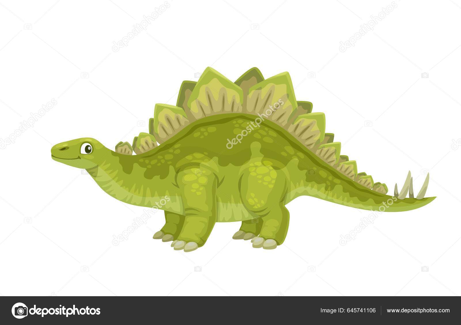 Personagem de desenho animado do espinossauro animal pré-histórico  dinossauro azul gigante com espinhos verdes nas costas elemento vetorial  plano para jogo para celular ou enciclopédia infantil