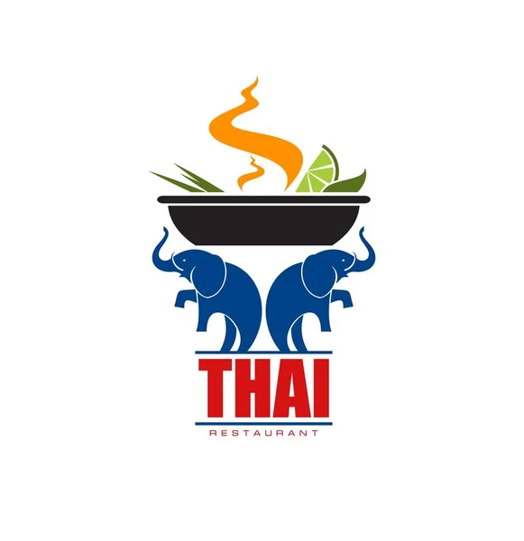 Tayland Mutfağı Ikonu Asya Ülkesi Turizm Gurmeleri Tayland Mutfağı Yemek — Stok Vektör