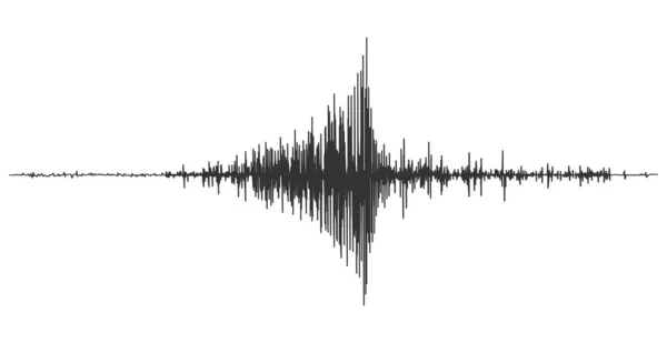 Erdbebenseismographen Welle Isolierte Vektor Vibrationen Auf Niedriger Und Hoher Skala — Stockvektor