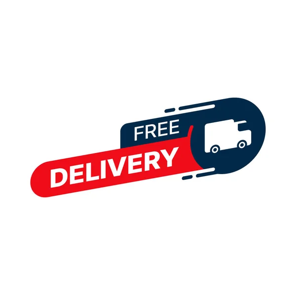 Free Delivery Icon Truck Shipping Courier Service Vector Express Order — Stock Vector