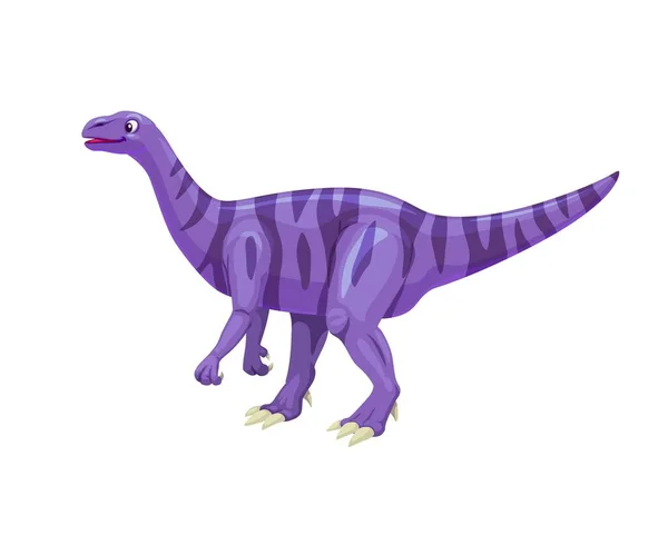Cartoon Plateosaurus Dinosaurier Charakter Paläontologie Reptil Isoliert Ausgestorbenes Tier Oder — Stockvektor