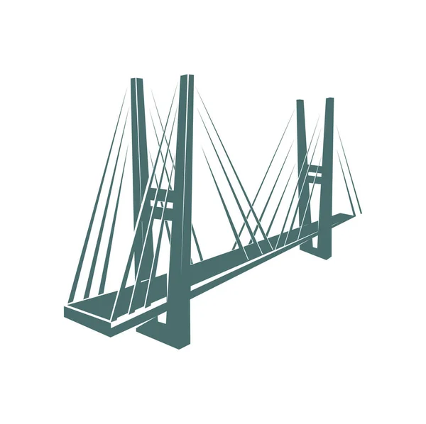 Brückensymbol Bau Und Gebäudetechnik Transport Oder Partnerschaftsunternehmen Vektorsymbol Brücke Symbol — Stockvektor