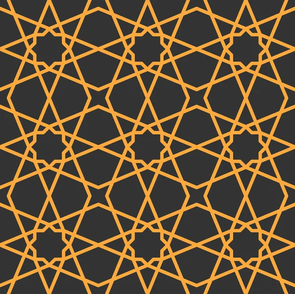 Motif Mashrabiya Arabesque Ornement Islamique Arabe Sans Couture Fond Vectoriel — Image vectorielle
