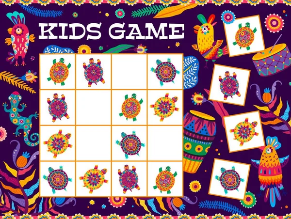 Sudoku Jogo Infantil Desenho Animado Tex Mex Comida Mexicana