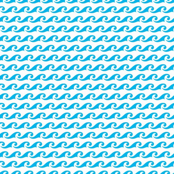 Mořské Oceánské Modré Vlny Hladké Vzor Pozadí Vektorové Vody Linie — Stockový vektor
