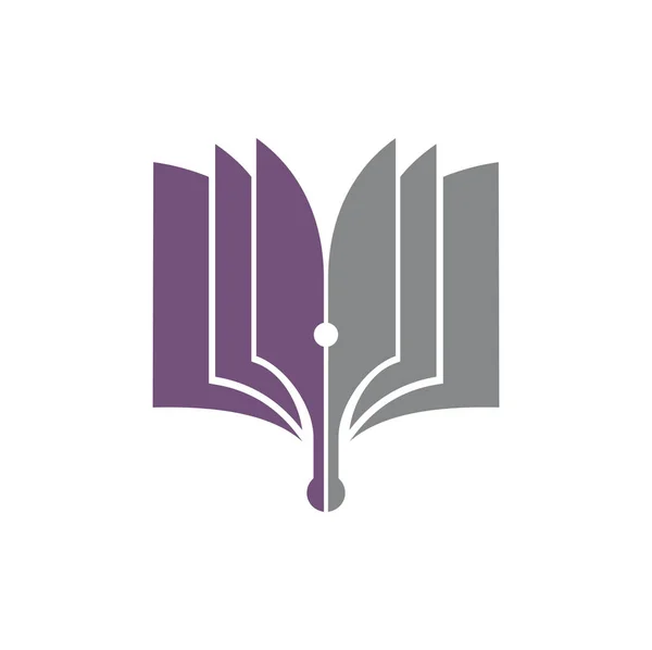 Icono Libro Para Biblioteca Librería Librería Escuela Academia Símbolo Vectores — Vector de stock