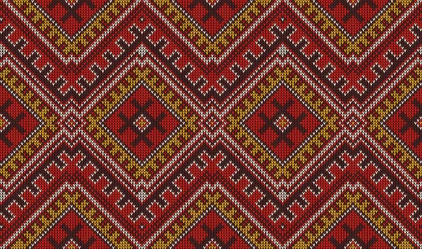 Modèle Tricot Mexicain Péruvien Aztèque Ornement Pull Ethnique Tapis Laine — Image vectorielle