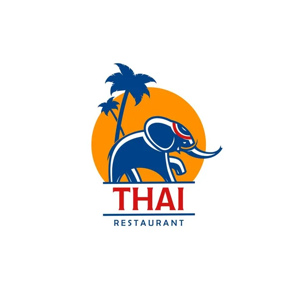Tayland Mutfağı Ikonu Asya Yemeği Tayland Restoranı Menüsü Vektör Güneş — Stok Vektör