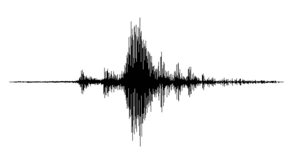 Aardbeving Seismograaf Golf Seismische Activiteit Trillingsgeluid Grafiek Vectorseismogram Aardbevingsgolf Geluidsgolf — Stockvector