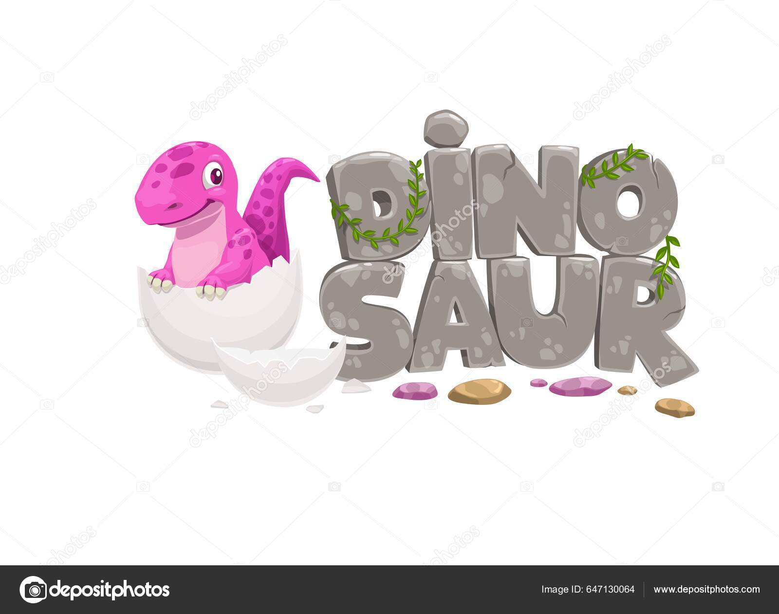personagem de desenho animado dinossauro rosa coroado em ovo em