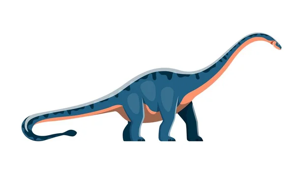 Tecknad Shunosaurus Dinosaurie Karaktär Jurassiska Eran Monster Eller Varelse Utdöd — Stock vektor