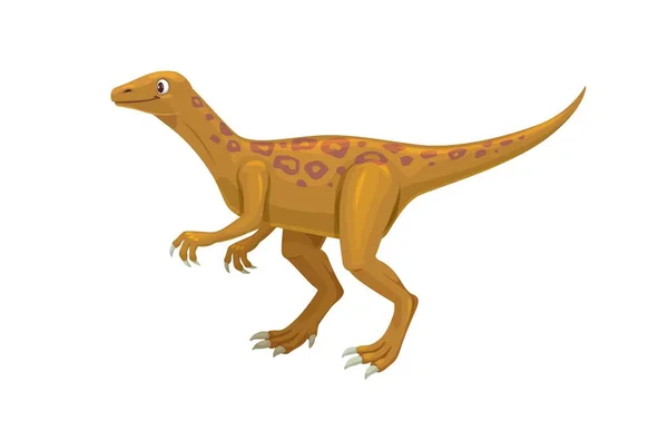 Cartoon Eoraptor Dinosauro Personaggio Carnivoro Vettore Isolato Visse Nel Triassico — Vettoriale Stock