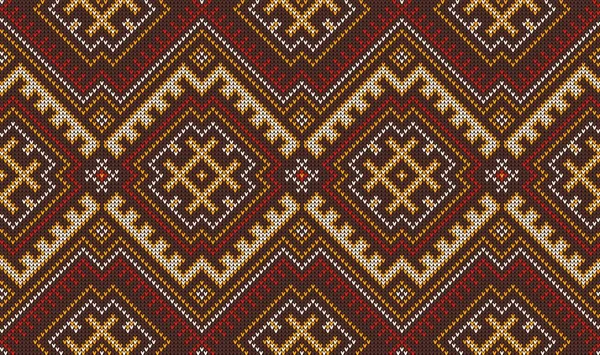 Modello Maglia Messicana Peruviana Azteca Ornamento Etnico Dei Nativi Americani — Vettoriale Stock
