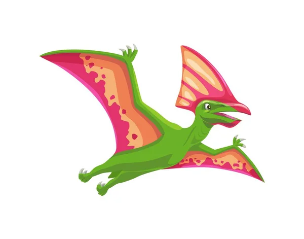 卡通木瓜龙的角色 白垩纪巴西翼龙的分离病媒食肉动物属 史前时代有翅膀的爬行动物 恐龙动物捕食动物 — 图库矢量图片