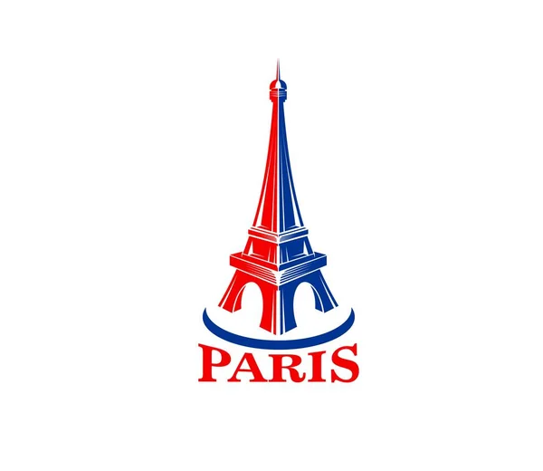 Paris Eiffeltornsikon Frankrike Historiska Landmärke Europeisk Resebyggnad Eller Fransk Semester — Stock vektor