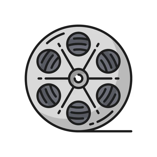 Filmrolle Ikone Der Videoproduktion Kinoproduktion Filmindustrie Oder Videokunst Umreißen Vektor — Stockvektor