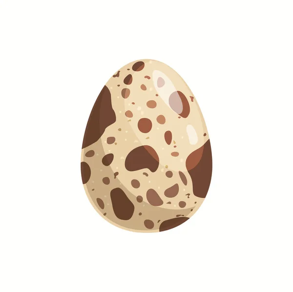 Cartoon Quail Egg Isolated Vector Natural Poultry Farm Eco Product — Stock Vector