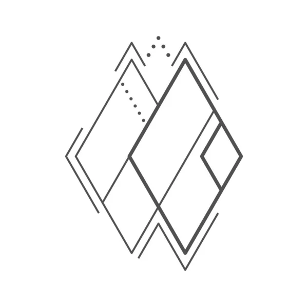 Γεωμετρικό Τατουάζ Boho Απόκρυφη Αλχημεία Σύμβολο Λεπτή Γραμμή Boho Τρίγωνο — Διανυσματικό Αρχείο