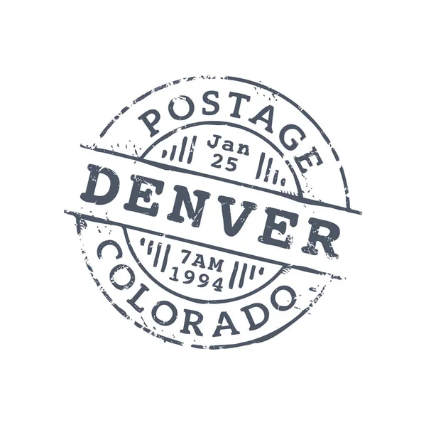 Colorado Denver Postzegel Postzegel Inktstempel Van Amerika Vector Usa Print — Stockvector