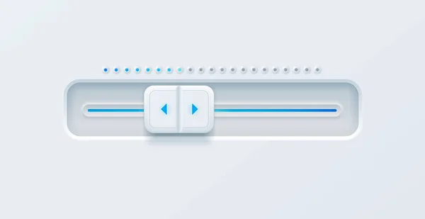 플레이 슬라이더 Playback Slider Bar 컴퓨터 프로그램을 렌더링 표시기를 앞뒤로 — 스톡 벡터
