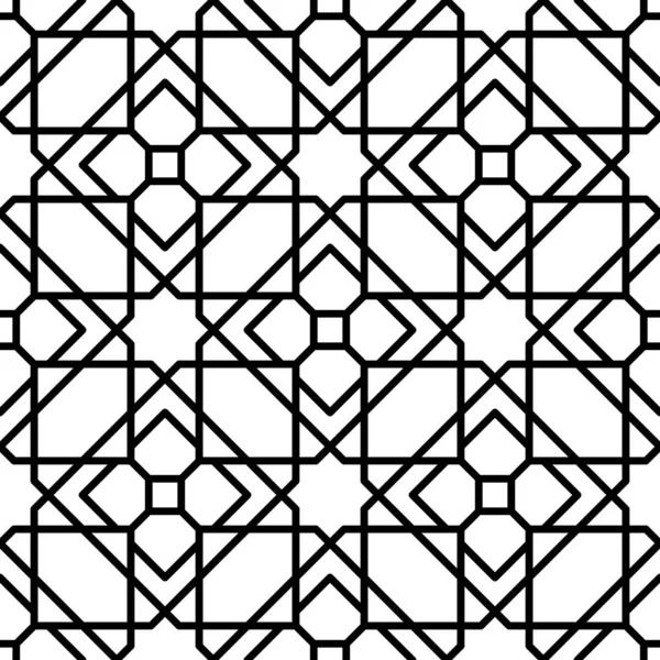 Mashrabiya Arabeske Arabisches Fenstermuster Nahtloser Islamischer Hintergrund Mit Traditionellem Ornament — Stockvektor