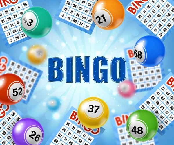 Μπίνγκο Λαχεία Και Μπάλες Καζίνο Τυχερό Στοίχημα Lotto Τυχερό Παιχνίδι — Διανυσματικό Αρχείο