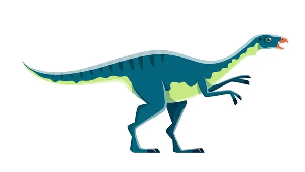 Cartoon Dryosaurus Dinosaur Character Jurassic Dino Extinct Reptile Vector Kids — Stock Vector