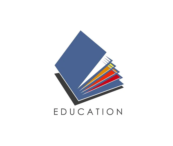Okul Eğitimi Için Eğitim Kitabı Ikonu Kütüphane Sözlük Veya Ders — Stok Vektör