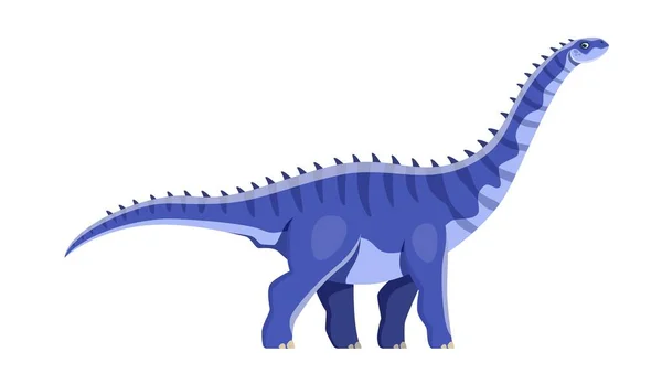 漫画のヒプセロサウルス恐竜のキャラクター 子供のかわいい恐竜ジュラシックパーク ベクトルおもちゃの動物 面白い漫画ヒプセロサウルス恐竜の文字用古生物学教育または絶滅した恐竜のコレクション — ストックベクタ
