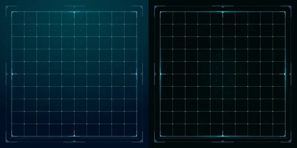 Interface Technique Grille Hud Tableau Bord Futuriste Écran Données Arrière — Image vectorielle