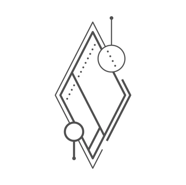Γεωμετρικό Τατουάζ Boho Ιερή Γεωμετρία Αφηρημένη Γραμμή Σύμβολο Τέχνης Boho — Διανυσματικό Αρχείο