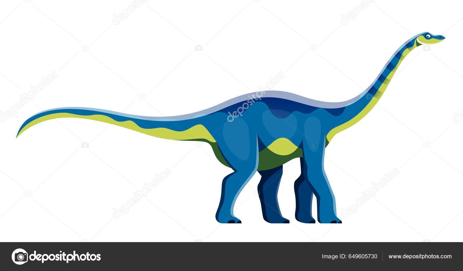 Personagem Dinossauro Haplocanthosaurus Desenhos Animados Vetor